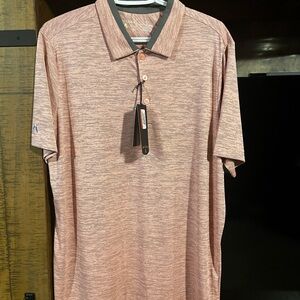 Antigua Heathered Coral Polo Shirt